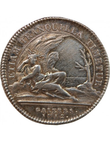 GALERES ROYALES, LOUIS XIV - JETON ARGENT 1712