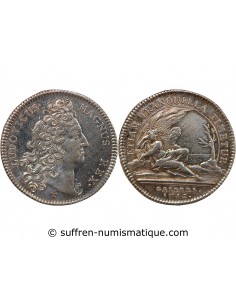 GALERES ROYALES, LOUIS XIV - JETON ARGENT 1712