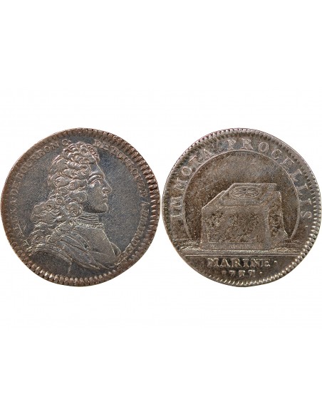 GALERES ROYALES, LOUIS ALEXANDRE DE BOURBON, COMPTE DE TOULOUSE - JETON ARGENT 1737