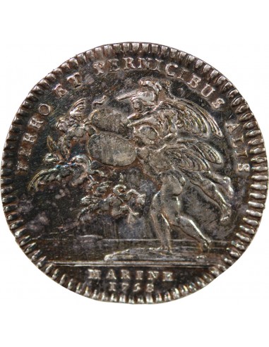 GALERES ROYALES, LOUIS XV - JETON ARGENT 1758