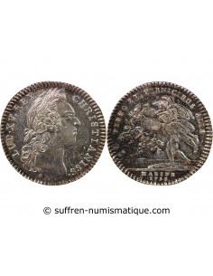 GALERES ROYALES, LOUIS XV - JETON ARGENT 1758