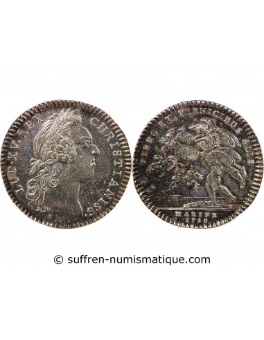 GALERES ROYALES, LOUIS XV - JETON ARGENT 1758