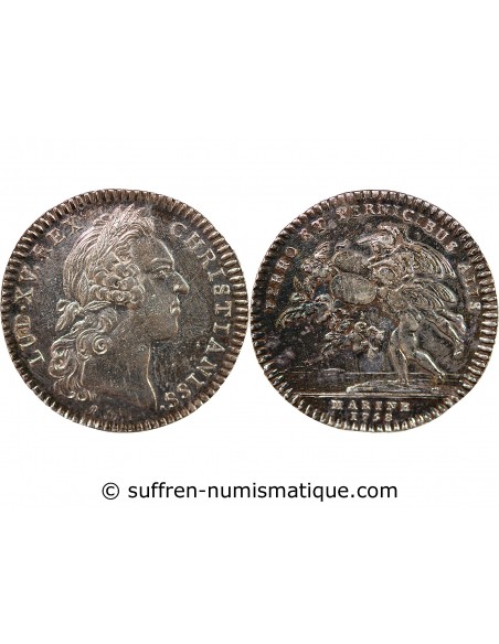 GALERES ROYALES, LOUIS XV - JETON ARGENT 1758