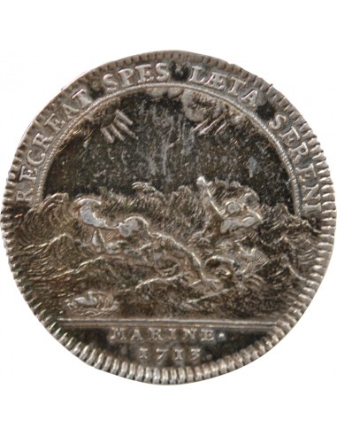 GALERES ROYALES, LOUIS ALEXANDRE DE BOURBON, COMPTE DE TOULOUSE - JETON ARGENT 1713