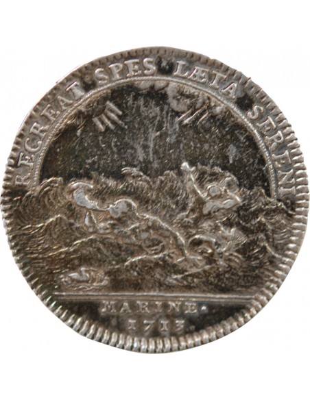 GALERES ROYALES, LOUIS ALEXANDRE DE BOURBON, COMPTE DE TOULOUSE - JETON ARGENT 1713