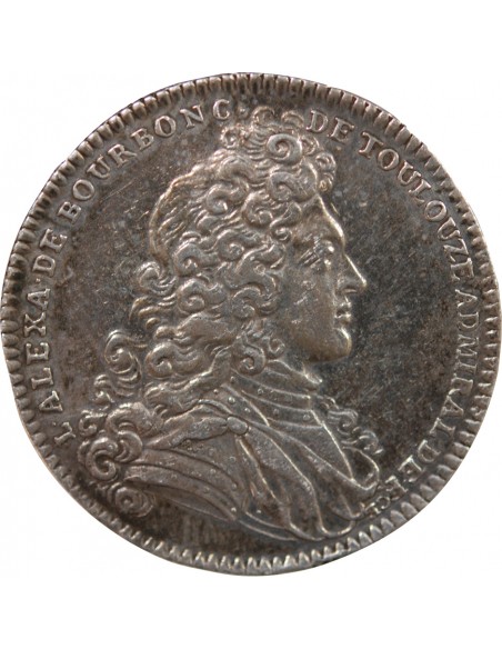 GALERES ROYALES, LOUIS ALEXANDRE DE BOURBON, COMPTE DE TOULOUSE - JETON ARGENT 1713