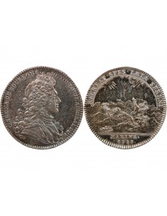 GALERES ROYALES, LOUIS ALEXANDRE DE BOURBON, COMPTE DE TOULOUSE - JETON ARGENT 1713 2