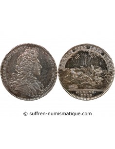 GALERES ROYALES, LOUIS ALEXANDRE DE BOURBON, COMPTE DE TOULOUSE - JETON ARGENT 1713