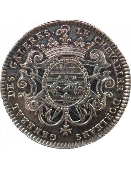 GALERES ROYALES, JEAN PHILIPPE D'ORLEANS - JETON ARGENT 1729