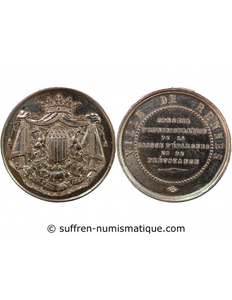 CAISSE D'EPARGNE DE RENNES - JETON ARGENT poinçon Corne (après 1879)