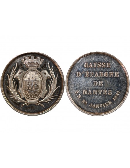 CAISSE D'EPARGNE DE NANTES - JETON ARGENT, 1845-1860