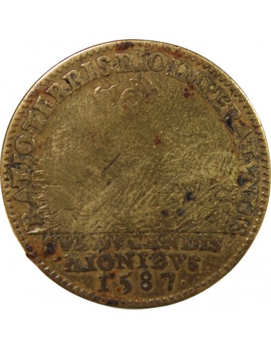 CHAMBRE DES COMPTES DE BRETAGNE – JETON LAITON 1587 NANTES