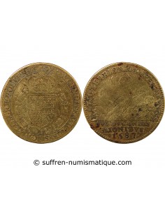 CHAMBRE DES COMPTES DE BRETAGNE – JETON LAITON 1587 NANTES