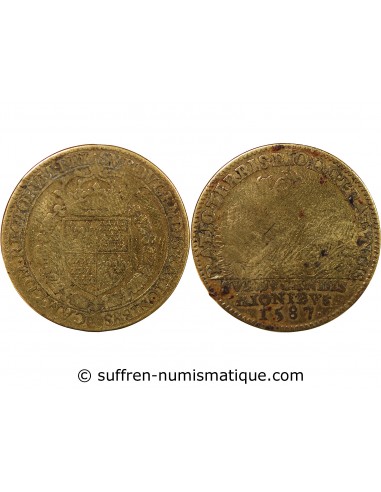 CHAMBRE DES COMPTES DE BRETAGNE – JETON LAITON 1587 NANTES