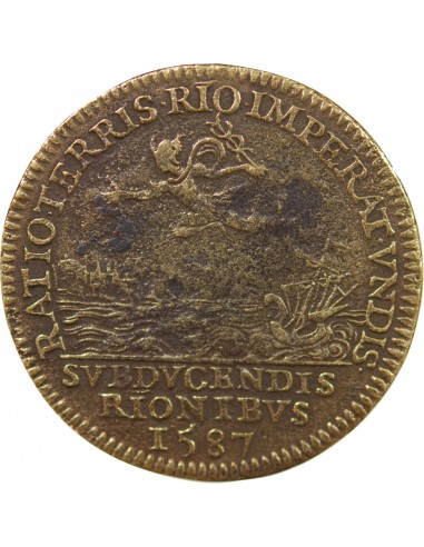 CHAMBRE DES COMPTES DE BRETAGNE – JETON LAITON 1587 NANTES