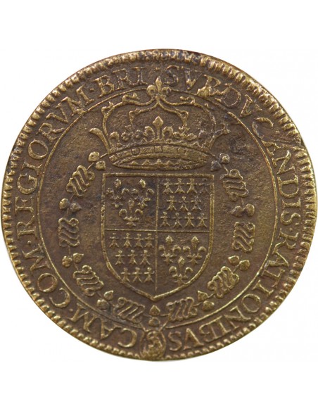 CHAMBRE DES COMPTES DE BRETAGNE – JETON LAITON 1587 NANTES