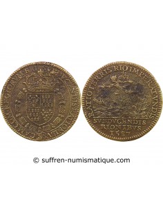CHAMBRE DES COMPTES DE BRETAGNE – JETON LAITON 1587 NANTES