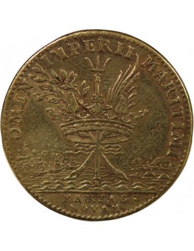 GALERES ROYALES, LOUIS XIV - EXPEDITION DE CARTHAGENE DES INDES, 1697 - JETON LAITON