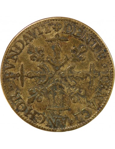 VILLE DE PARIS, ADMINISTRATION MUNICIPALE - CHARLES IX - JETON LAITON 1576