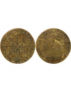 VILLE DE PARIS, ADMINISTRATION MUNICIPALE - CHARLES IX - JETON LAITON 1576 2