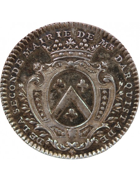 MAIRE DE NANTES, RENÉ DARQUISTADE – JETON ARGENT 1743