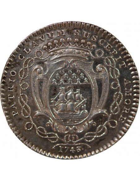 MAIRE DE NANTES, RENÉ DARQUISTADE – JETON ARGENT 1743