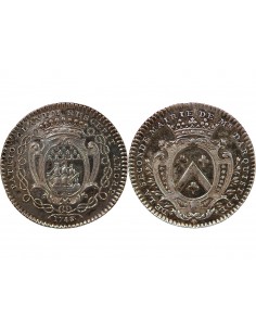 MAIRE DE NANTES, RENÉ DARQUISTADE – JETON ARGENT 1743 2