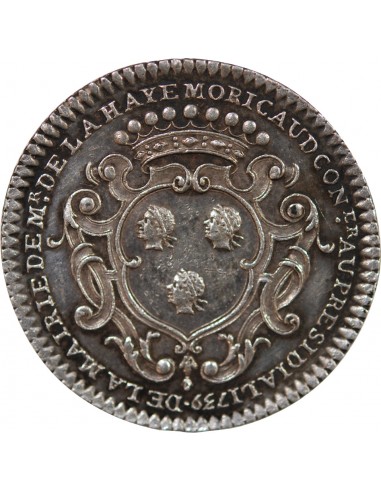 MAIRE DE NANTES, FRANCOIS DE LA HAYE MORICAUD – JETON ARGENT 1738