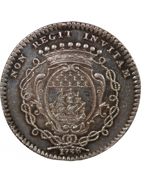 MAIRE DE NANTES, FRANCOIS DE LA HAYE MORICAUD – JETON ARGENT 1738