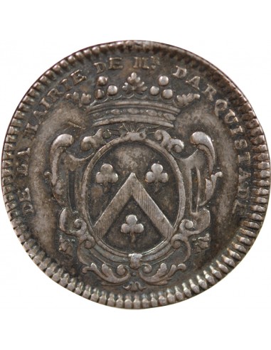 MAIRE DE NANTES, RENÉ DARQUISTADE – JETON ARGENT 1735
