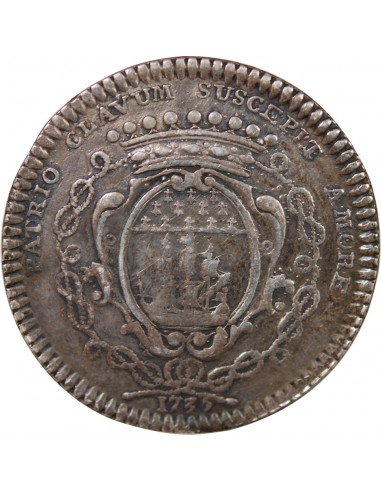 MAIRE DE NANTES, RENÉ DARQUISTADE – JETON ARGENT 1735
