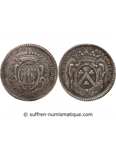MAIRE DE NANTES, RENÉ DARQUISTADE – JETON ARGENT 1735
