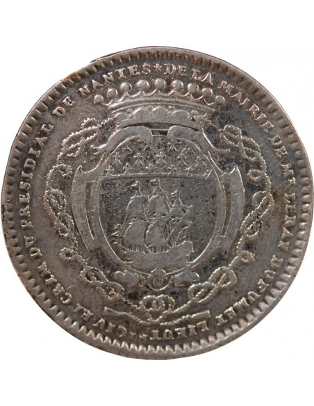 MAIRE DE NANTES, RENE LERAY – JETON ARGENT 1730