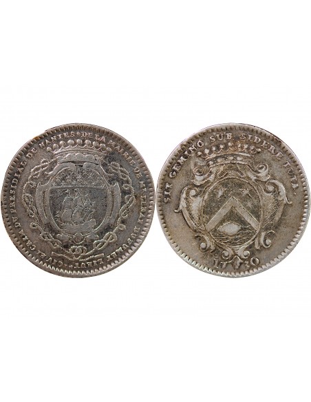 MAIRE DE NANTES, RENE LERAY – JETON ARGENT 1730