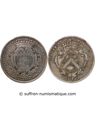 MAIRE DE NANTES, RENE LERAY – JETON ARGENT 1730