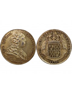 ETATS DE BRETAGNE, LOUIS XV – JETON ARGENT 1726 SAINT BRIEUC Daniel 80 2
