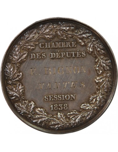 CHAMBRE DES DÉPUTÉS, LOUIS-PHILIPPE - MÉDAILLE ARGENT 1847