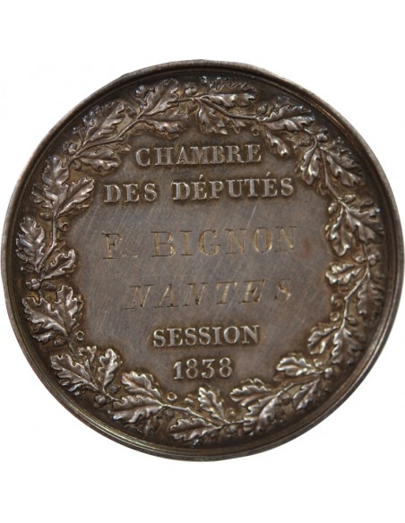CHAMBRE DES DÉPUTÉS, LOUIS-PHILIPPE - MÉDAILLE ARGENT 1847