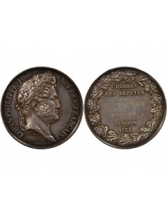 CHAMBRE DES DÉPUTÉS, LOUIS-PHILIPPE - MÉDAILLE ARGENT 1847 2
