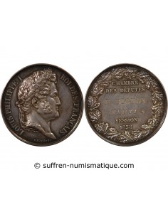 CHAMBRE DES DÉPUTÉS, LOUIS-PHILIPPE - MÉDAILLE ARGENT 1847