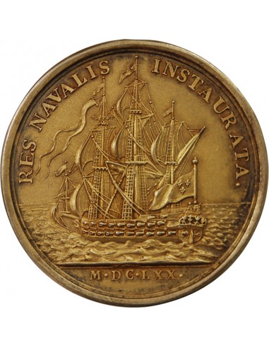 REFRAPPE LOUIS XIV - MÉDAILLE ARGENT DORE - GRANDE SEMAINE MARITIME DE NANTES, AOUT 1908
