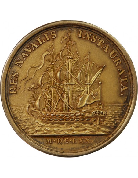 REFRAPPE LOUIS XIV - MÉDAILLE ARGENT DORE - GRANDE SEMAINE MARITIME DE NANTES, AOUT 1908