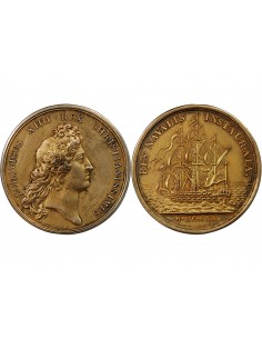 REFRAPPE LOUIS XIV - MÉDAILLE ARGENT DORE - GRANDE SEMAINE MARITIME DE NANTES, AOUT 1908 2