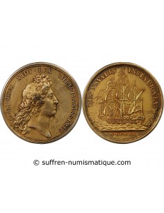 REFRAPPE LOUIS XIV - MÉDAILLE ARGENT DORE - GRANDE SEMAINE MARITIME DE NANTES, AOUT 1908