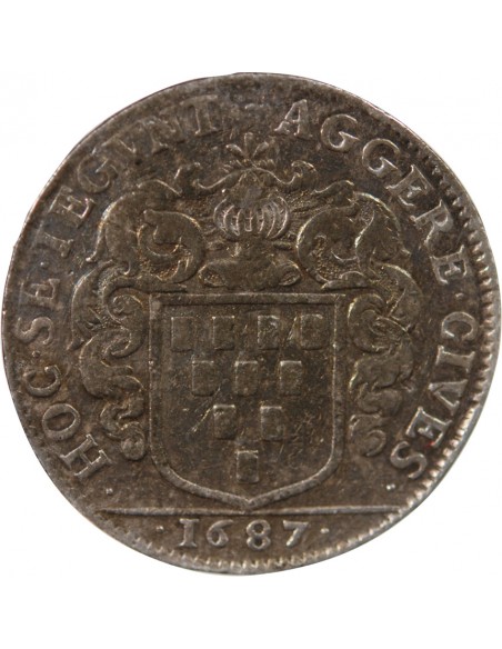 MAIRE DE NANTES - GUILLAUME DE LISLE DE LA NICOLLIERE - JETON ARGENT 1687