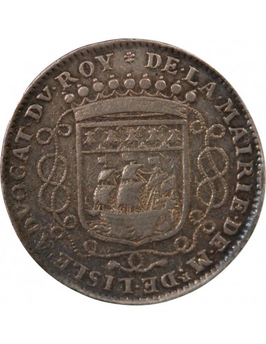 MAIRE DE NANTES - GUILLAUME DE LISLE DE LA NICOLLIERE - JETON ARGENT 1687