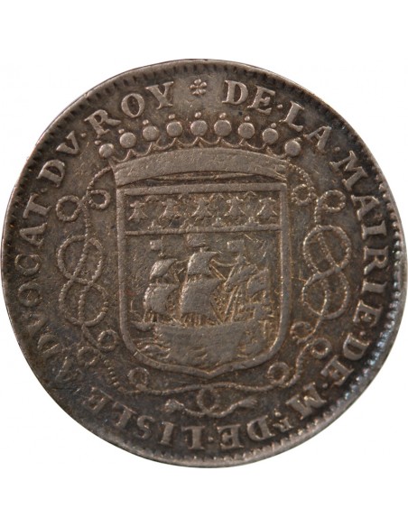 MAIRE DE NANTES - GUILLAUME DE LISLE DE LA NICOLLIERE - JETON ARGENT 1687