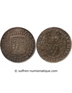 MAIRE DE NANTES - GUILLAUME DE LISLE DE LA NICOLLIERE - JETON ARGENT 1687