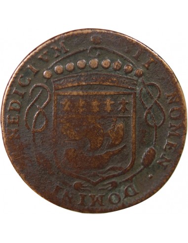 MAIRE DE NANTES - JACQUES HUTEAU, SIEUR DES BURONS - JETON CUIVRE 1659
