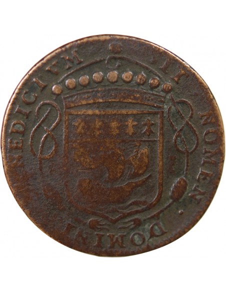 MAIRE DE NANTES - JACQUES HUTEAU, SIEUR DES BURONS - JETON CUIVRE 1659